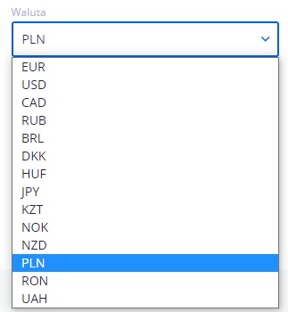 Vulkan Vegas currencies image